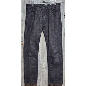 Volcom Solver Modern Straight Leg Jeans Mens 29 Dark Wash Black Denim